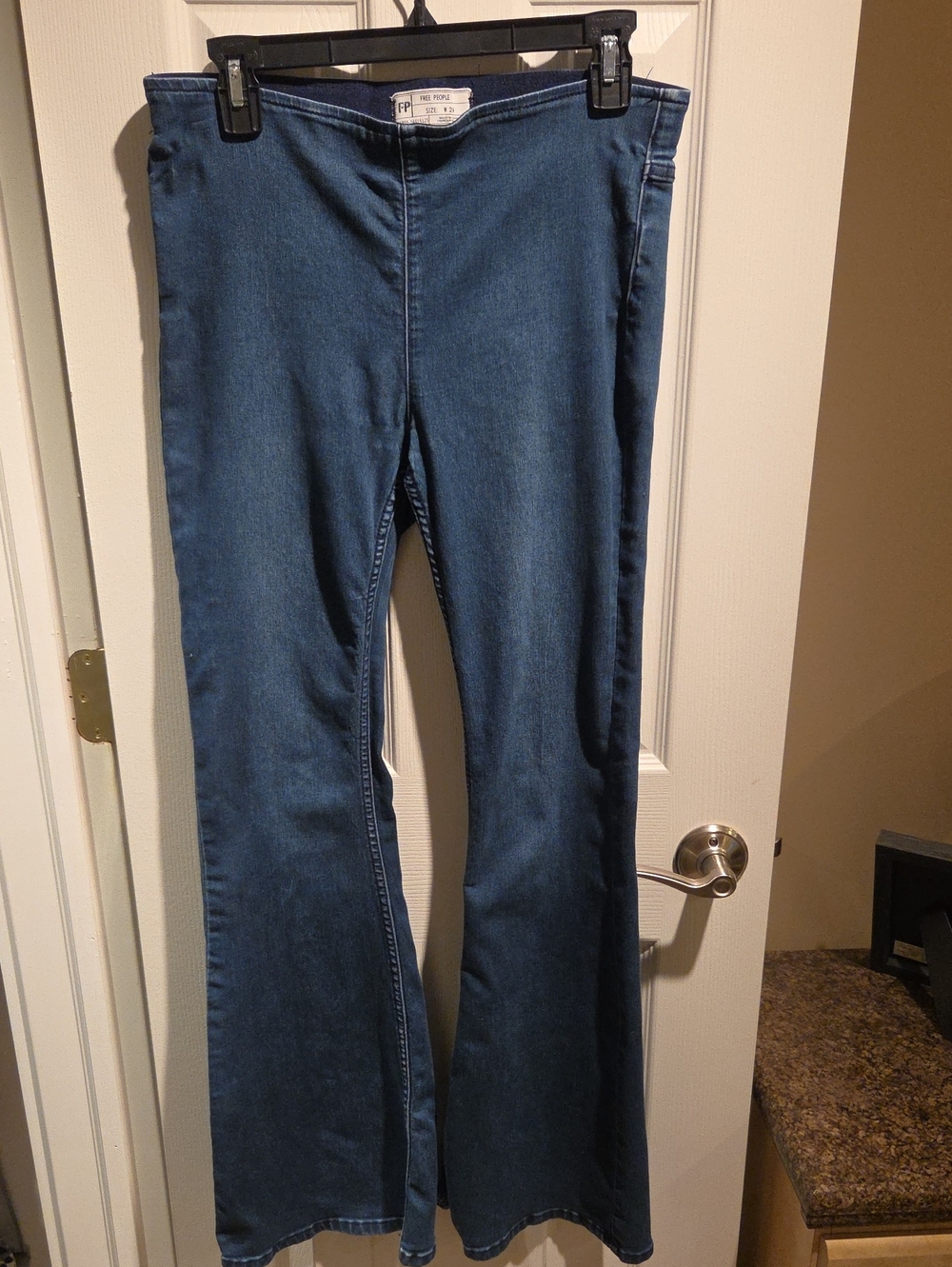 Free People Penny Pull On Flare Jeans- Indigo Wash